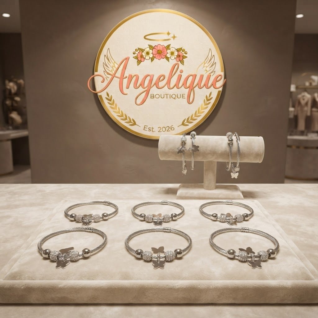 Stainless Steel Butterfly Pandora-Inspired Adjustable Bracelet – Silver - Angelique Boutique