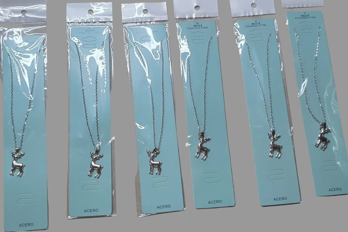 Stainless Steel Deer Necklace – Nature-Inspired Women's Jewelry - Angelique Boutique