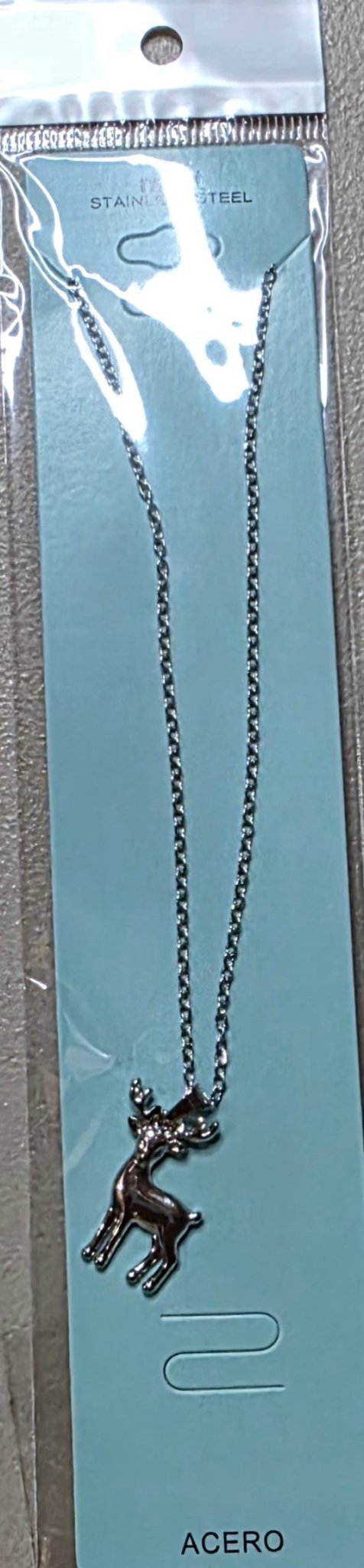 Stainless Steel Deer Necklace – Nature-Inspired Women's Jewelry - Angelique Boutique