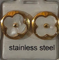 Stainless Steel Earrings with Gold Details – 6 Colors - Angelique Boutique