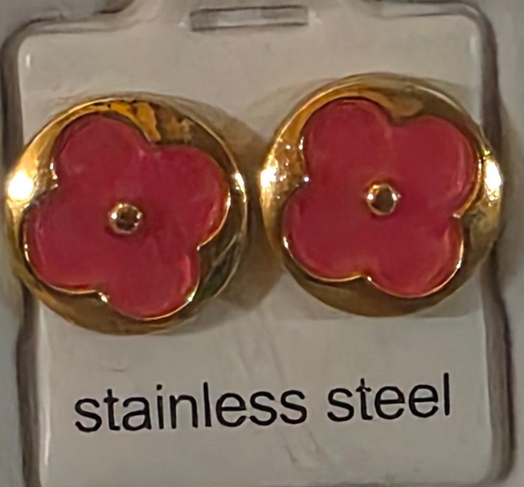 Stainless Steel Earrings with Gold Details – 6 Colors - Angelique Boutique
