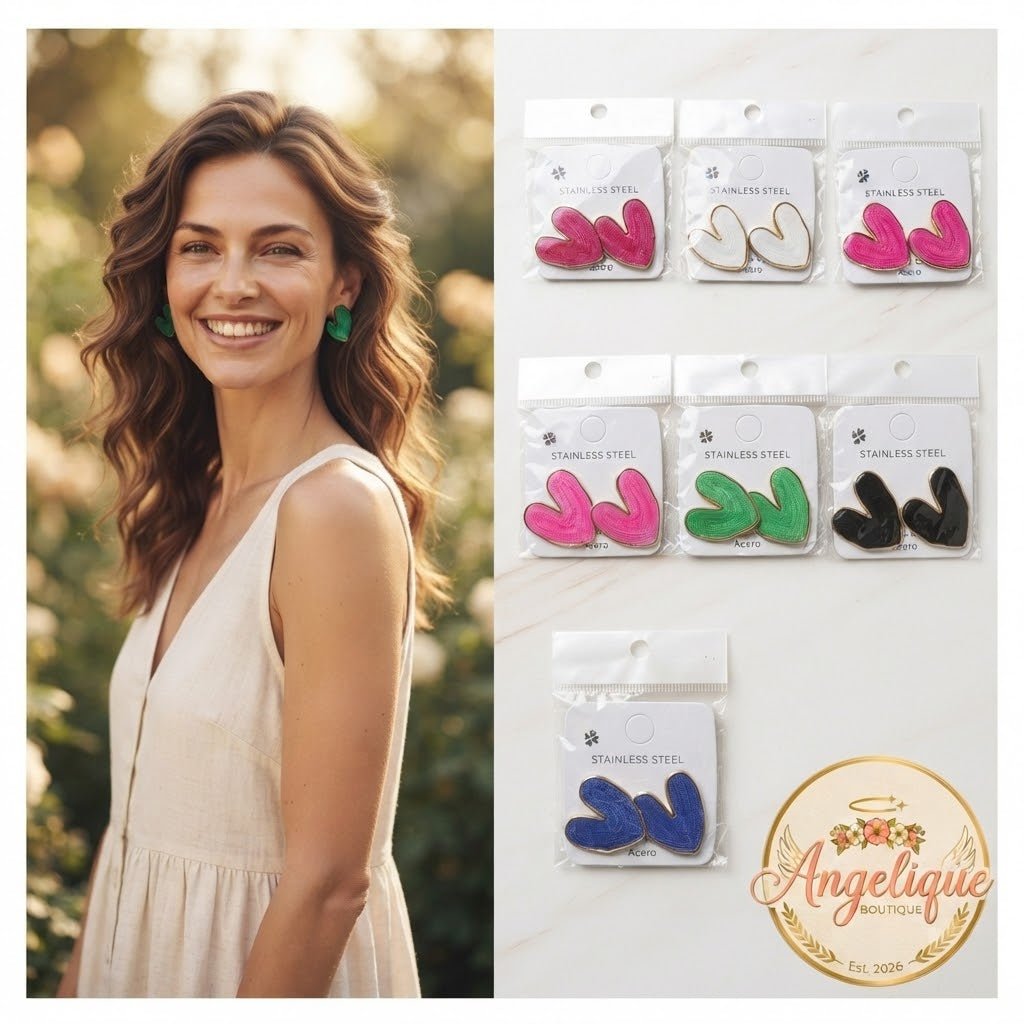 Stainless Steel Fashion Earrings – Elegant Rhinestone Dangle & Stud Styles for Women - Angelique Boutique