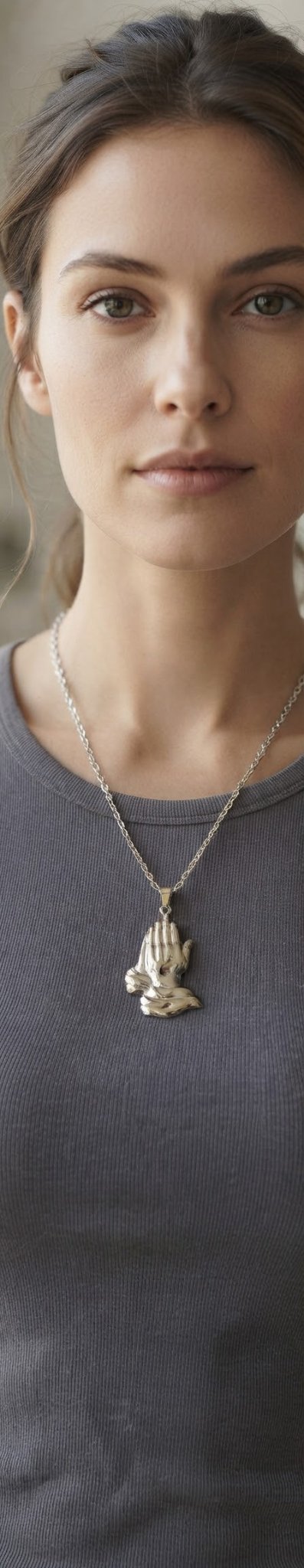 Stainless Steel God’s Hands Necklace – Gold & Silver | Unisex - Angelique Boutique