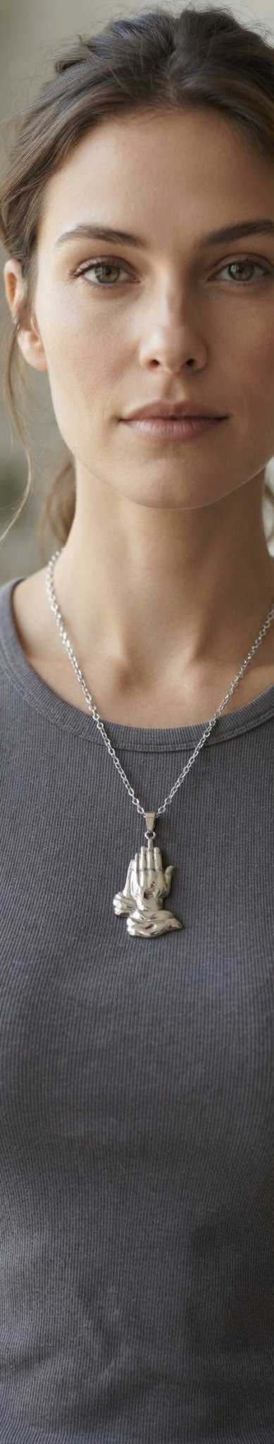 Stainless Steel God’s Hands Necklace – Gold & Silver | Unisex - Angelique Boutique
