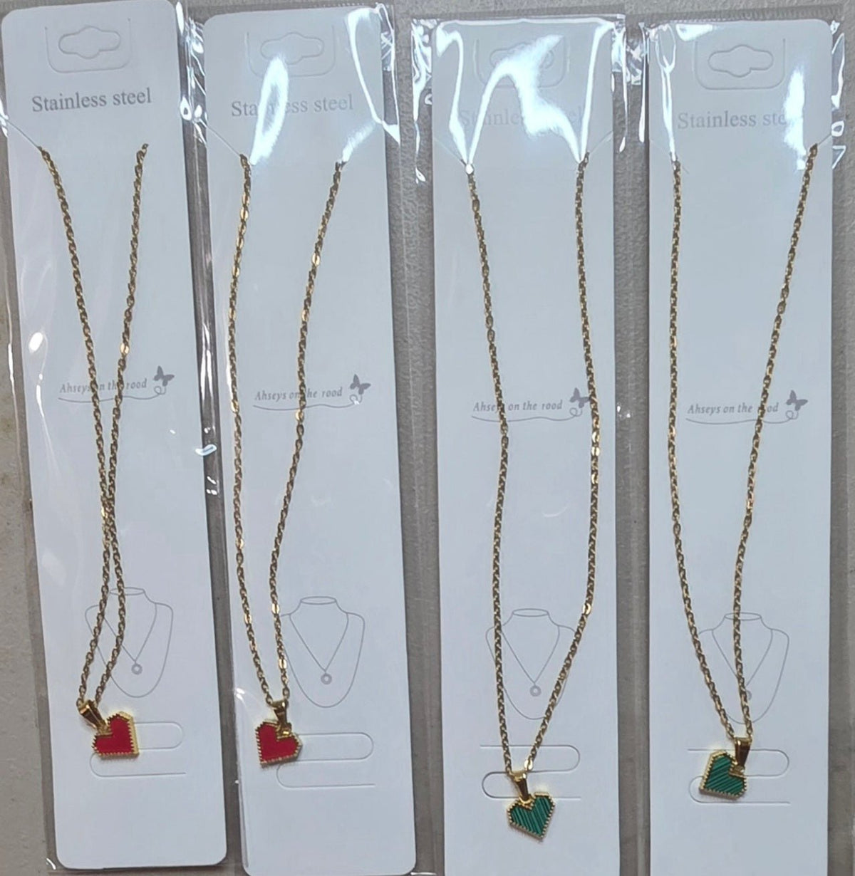 Stainless Steel Heart Chain Necklace | 3 Colors - Angelique Boutique
