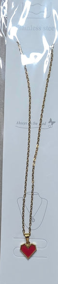 Stainless Steel Heart Chain Necklace | 3 Colors - Angelique Boutique