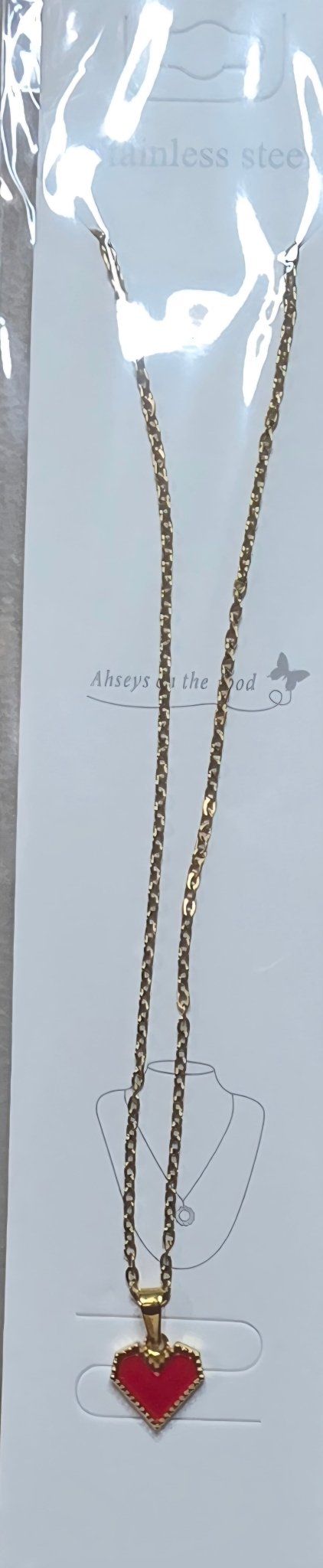 Stainless Steel Heart Chain Necklace | 3 Colors - Angelique Boutique