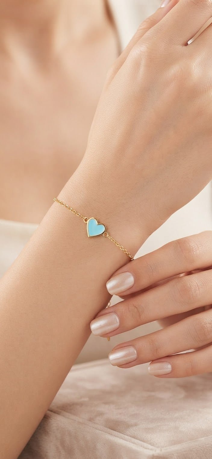 Stainless Steel Heart Charm Bracelet for Women – Gold & Silver - Angelique Boutique