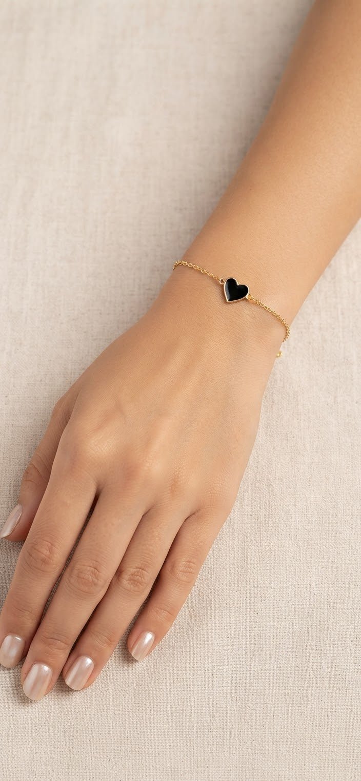 Stainless Steel Heart Charm Bracelet for Women – Gold & Silver - Angelique Boutique