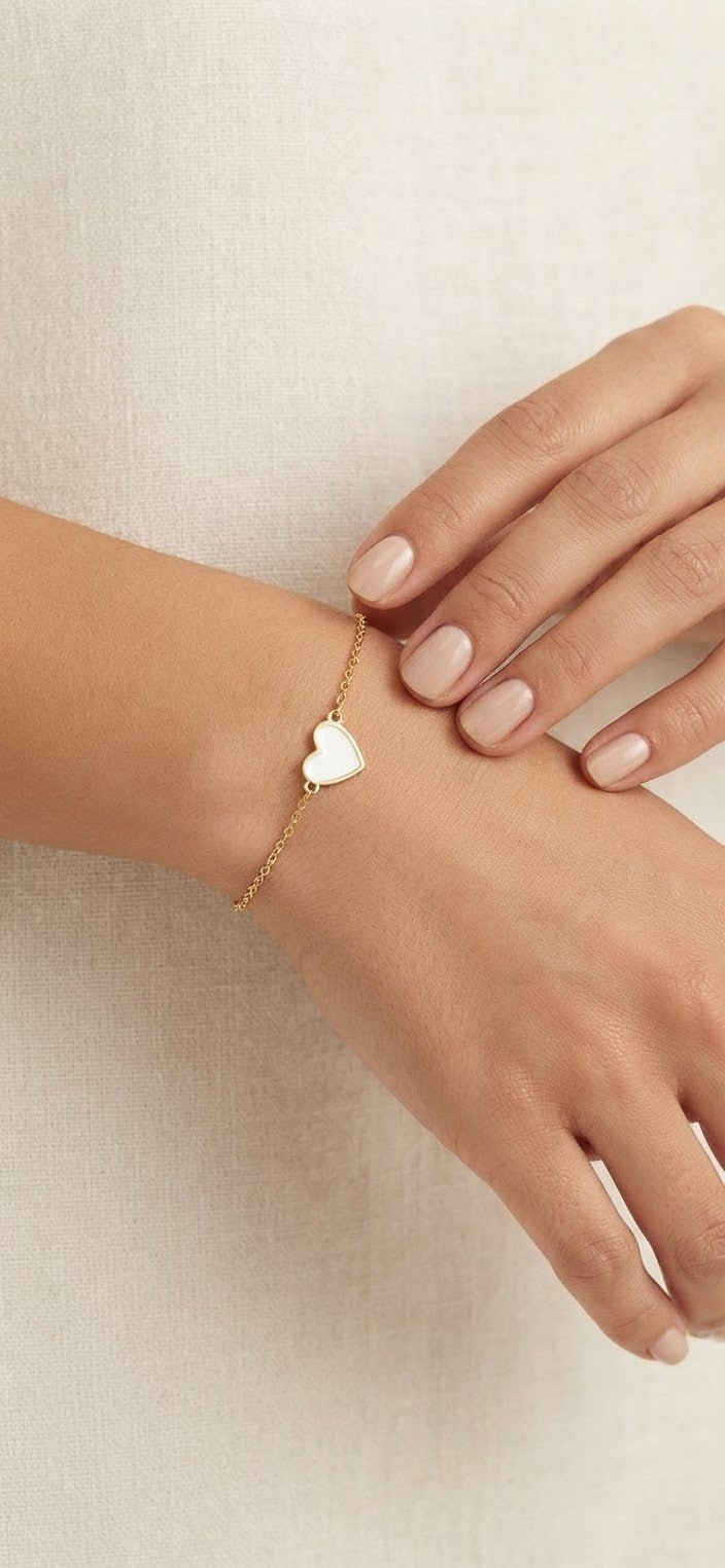 Stainless Steel Heart Charm Bracelet for Women – Gold & Silver - Angelique Boutique