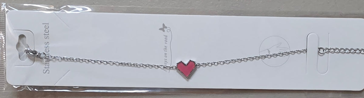 Stainless Steel Heart Charm Bracelet for Women – Gold & Silver - Angelique Boutique