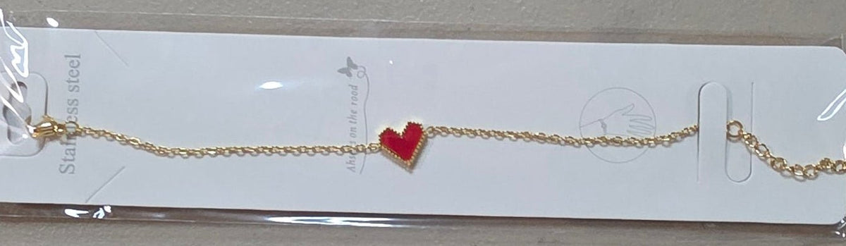 Stainless Steel Heart Charm Bracelet for Women – Gold & Silver - Angelique Boutique
