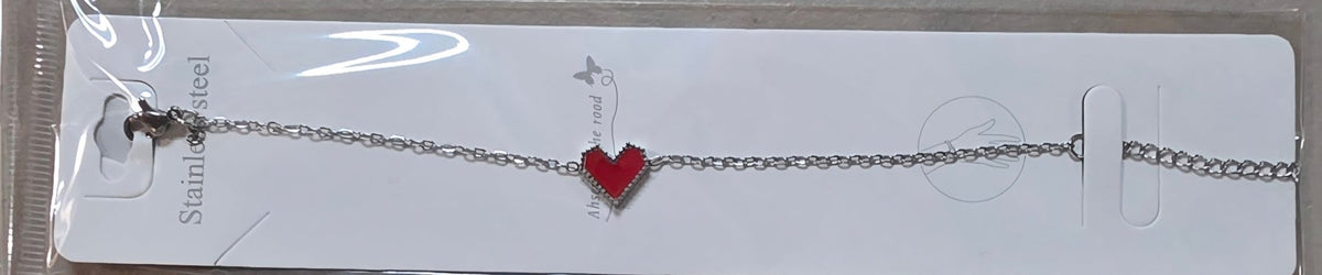 Stainless Steel Heart Charm Bracelet for Women – Gold & Silver - Angelique Boutique