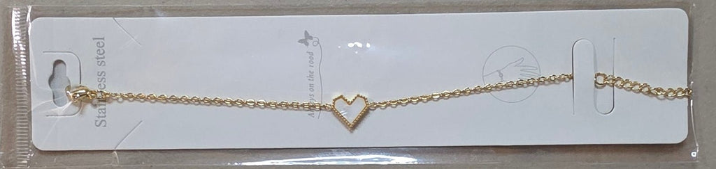 Stainless Steel Heart Charm Bracelet for Women – Gold & Silver - Angelique Boutique