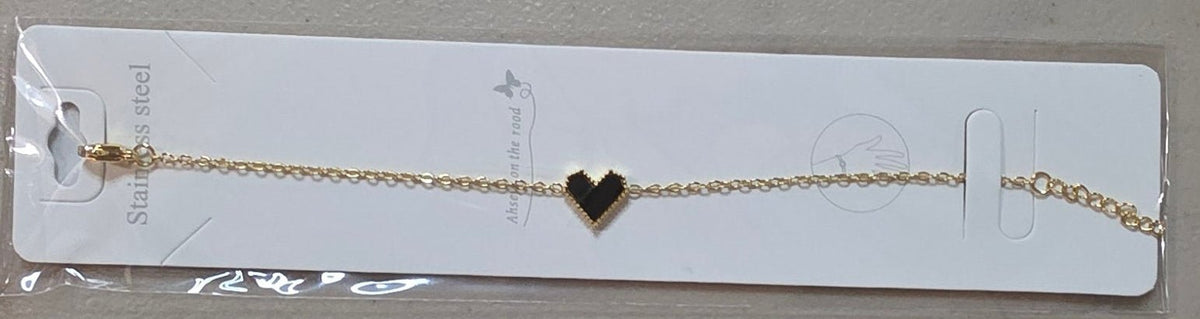 Stainless Steel Heart Charm Bracelet for Women – Gold & Silver - Angelique Boutique
