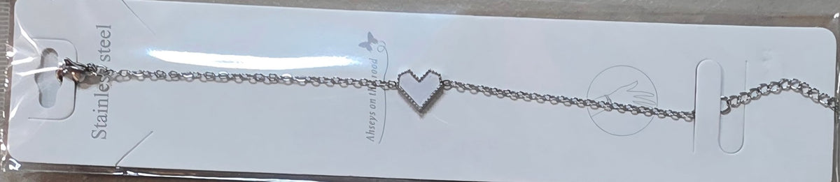 Stainless Steel Heart Charm Bracelet for Women – Gold & Silver - Angelique Boutique