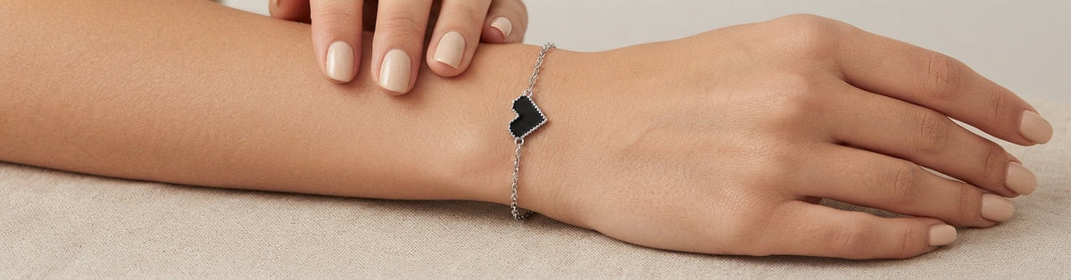 Stainless Steel Heart Charm Bracelet for Women – Gold & Silver - Angelique Boutique