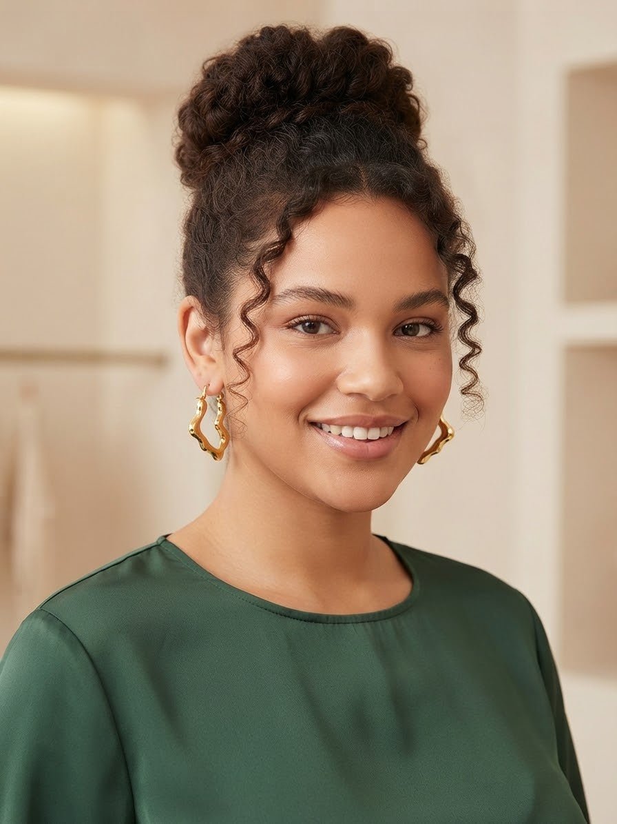 Stainless Steel Heart Hoop Earrings for Women – Gold & Silver - Angelique Boutique