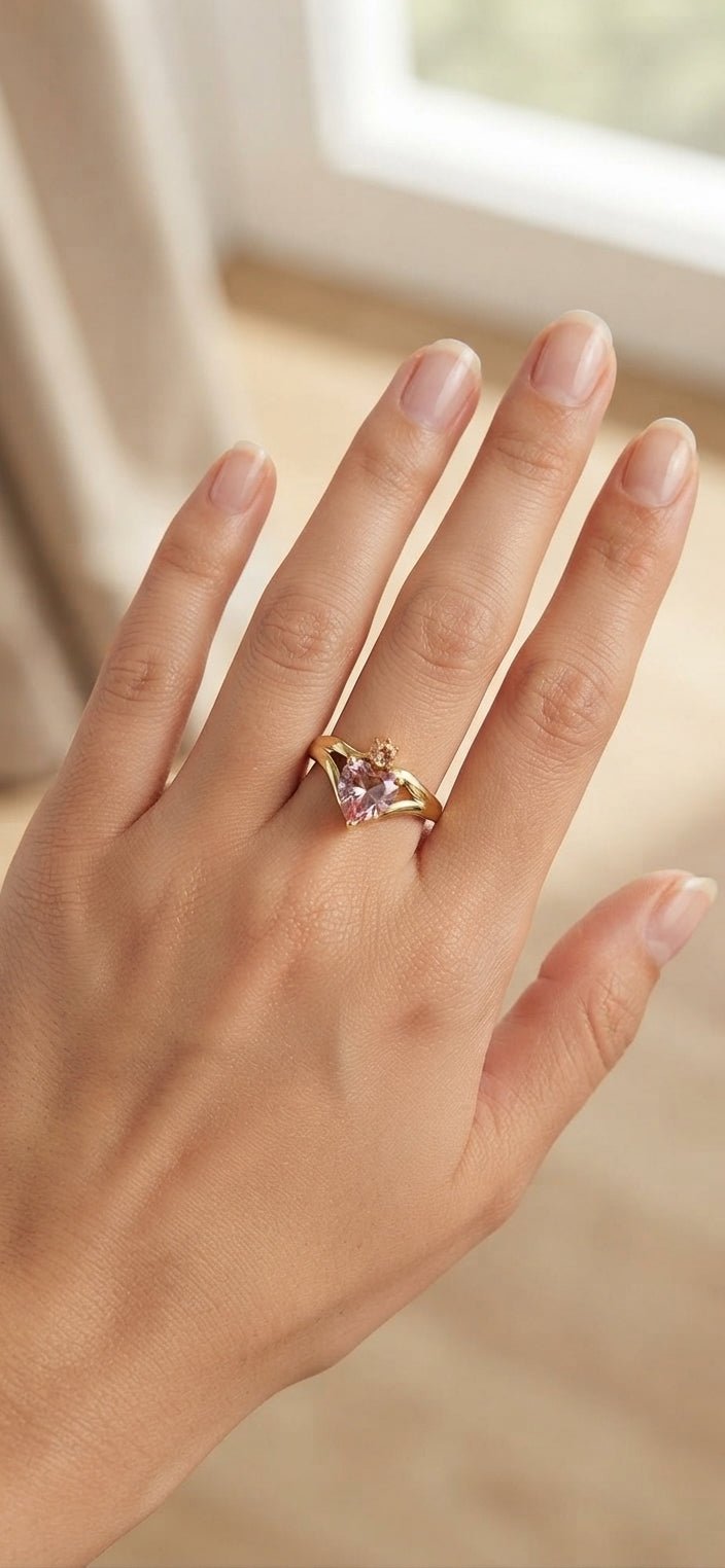 Stainless Steel Heart Rings – Women's Romantic Jewelry - Angelique Boutique
