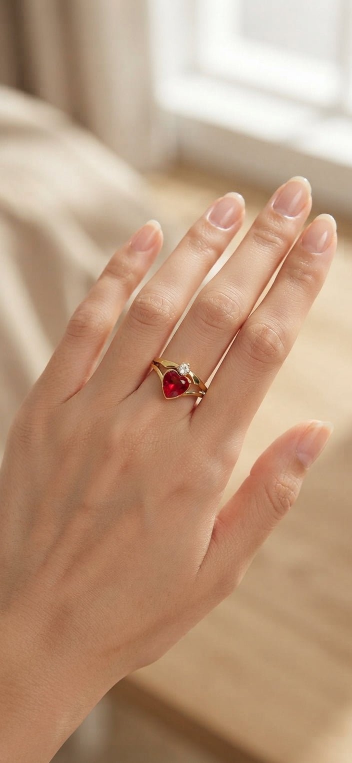 Stainless Steel Heart Rings – Women's Romantic Jewelry - Angelique Boutique