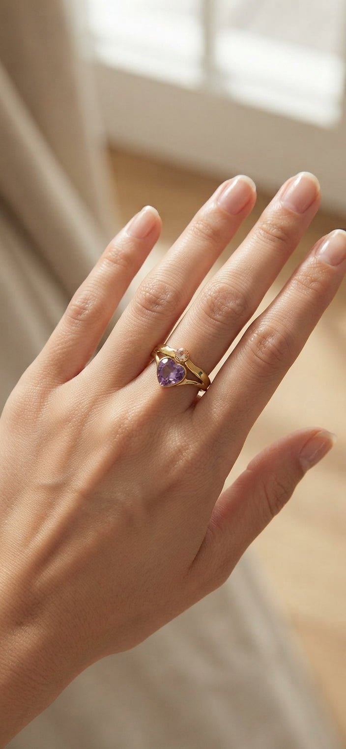 Stainless Steel Heart Rings – Women's Romantic Jewelry - Angelique Boutique