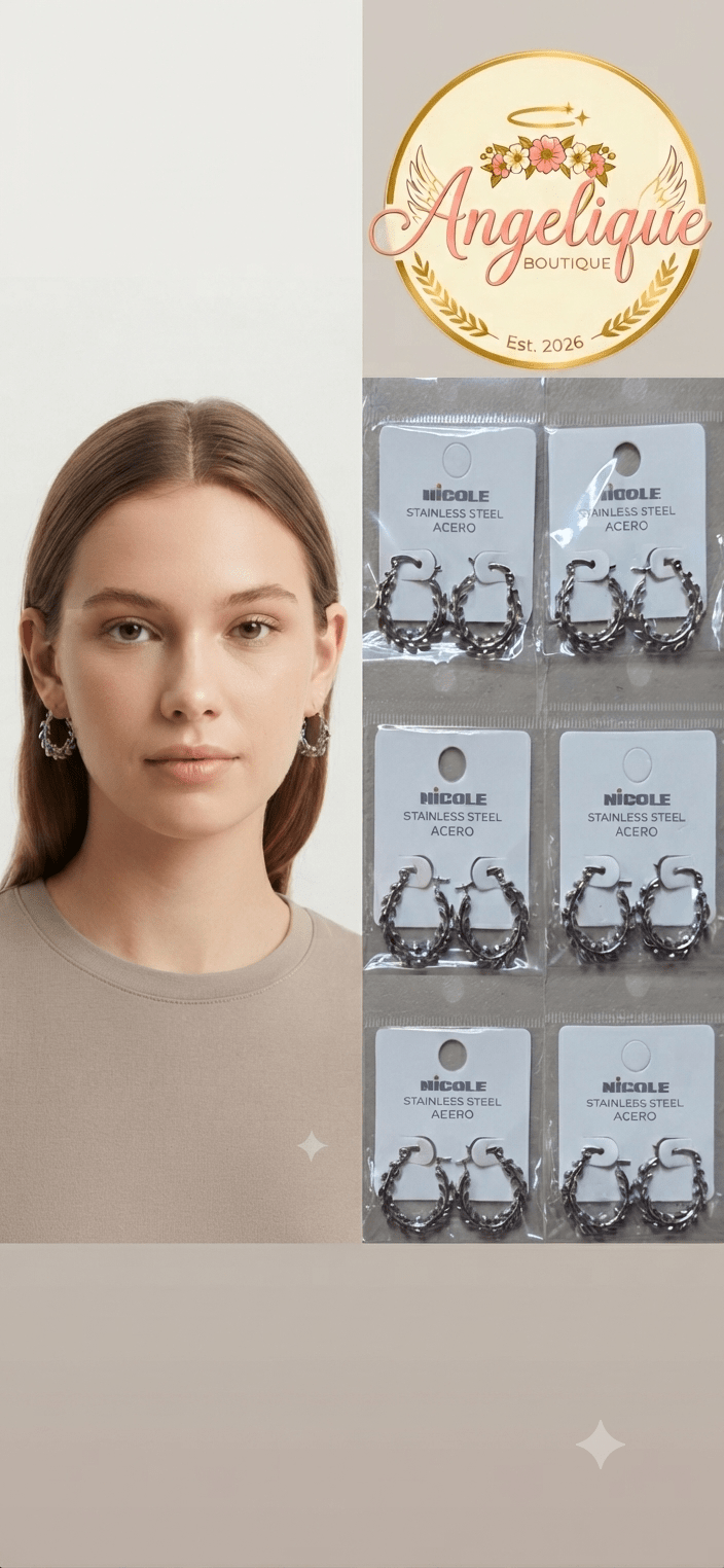 Stainless Steel Hoop Earrings for Women – Gold & Silver - Angelique Boutique
