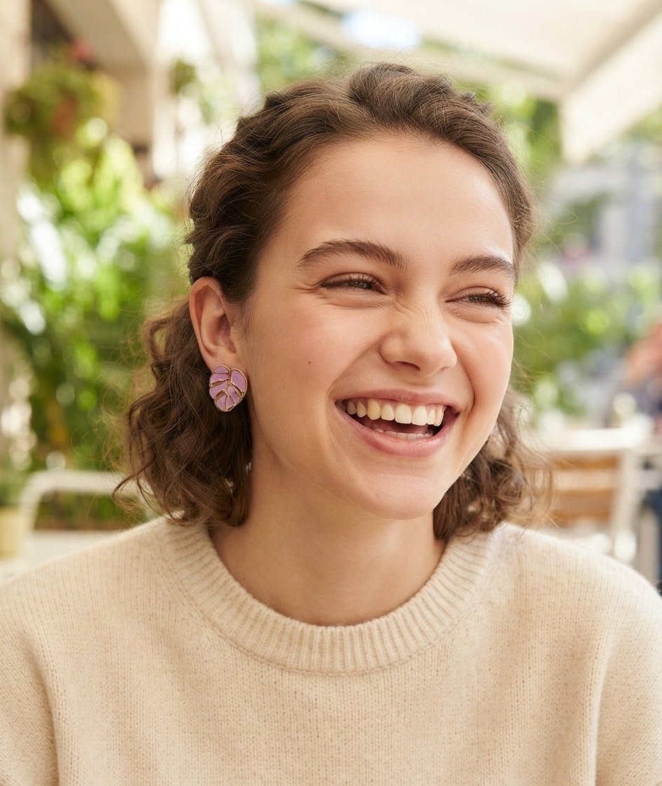 Stainless Steel Leaf Earrings – Hypoallergenic Drop Earrings - Angelique Boutique