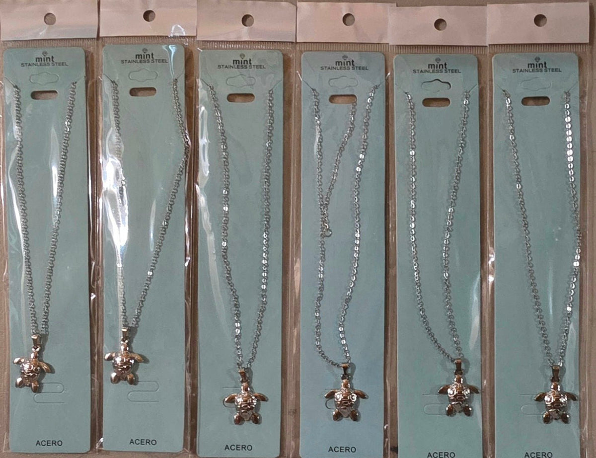 Stainless Steel Sea Turtle Pendant Necklace – Gold & Silver - Angelique Boutique