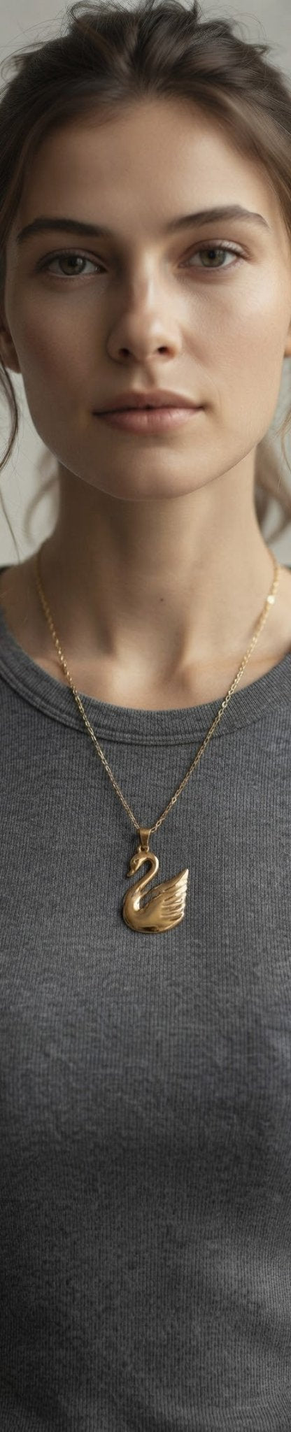 Stainless Steel Swan Necklace for Women – Gold & Silver - Angelique Boutique