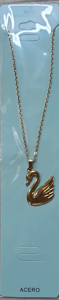 Stainless Steel Swan Necklace for Women – Gold & Silver - Angelique Boutique