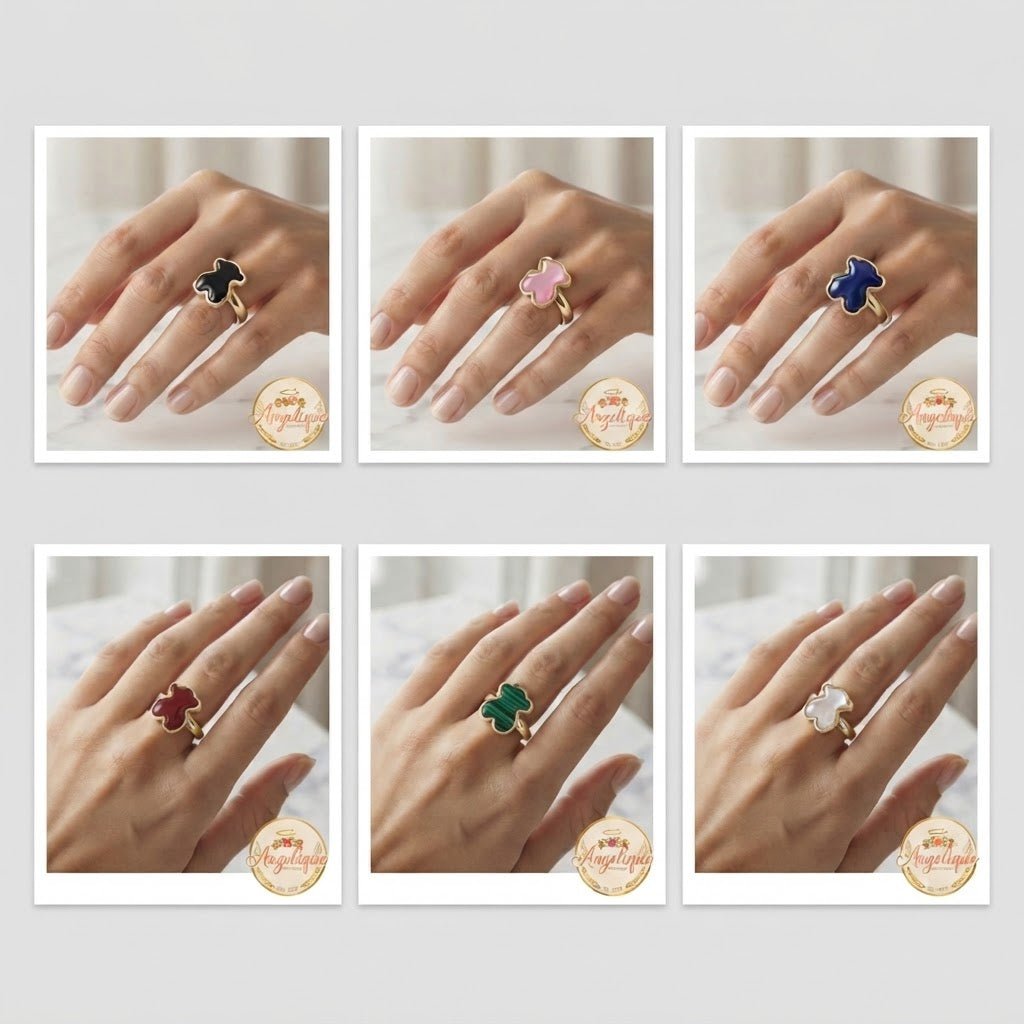 Stainless Steel Tous-Style Rings – Women's Elegant Band - Angelique Boutique