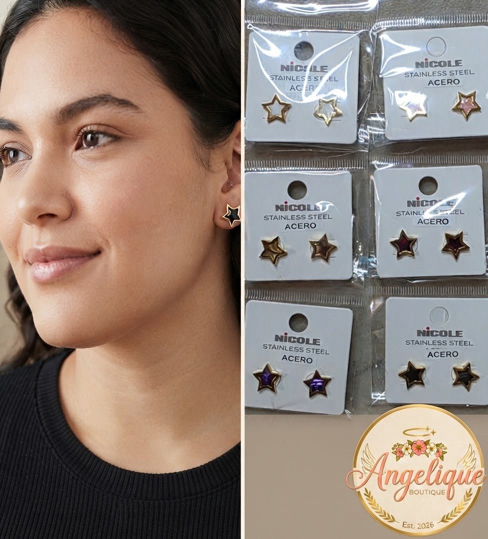 Star Stainless Steel Earrings for Women – Gold & Silver - Angelique Boutique
