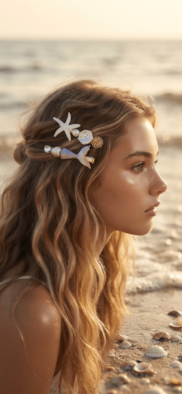 Starfish Hair Pins for Women – Cute Beach Style - Angelique Boutique