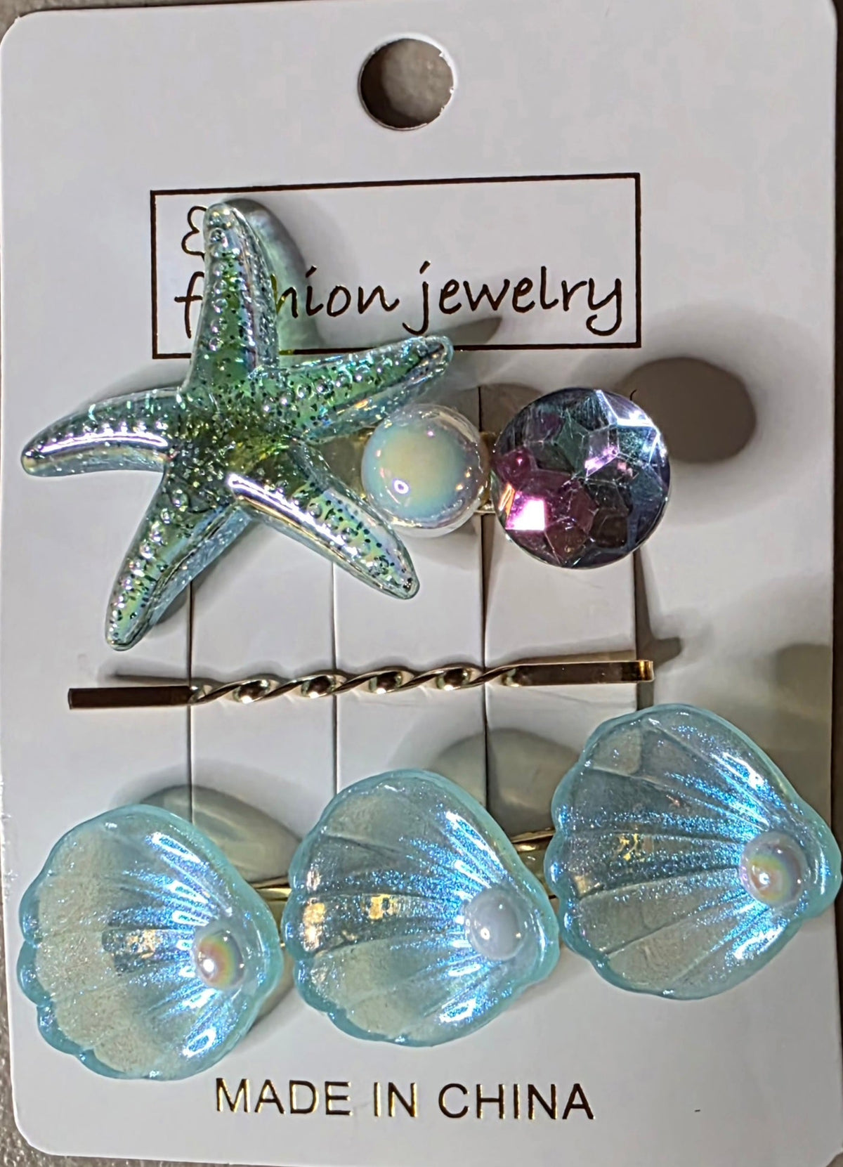 Starfish Hair Pins – Set of 3 Decorative Bobby Pins - Angelique Boutique