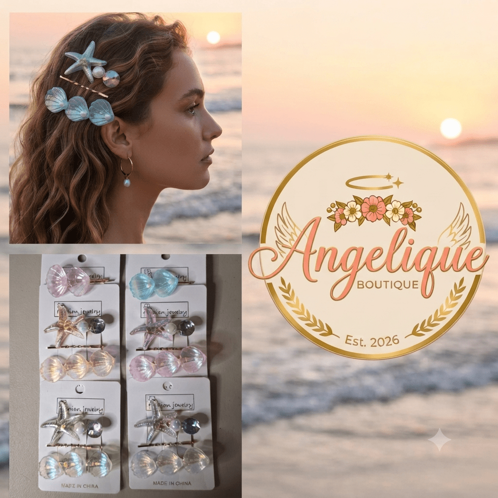 Starfish Hair Pins – Set of 3 Decorative Bobby Pins - Angelique Boutique