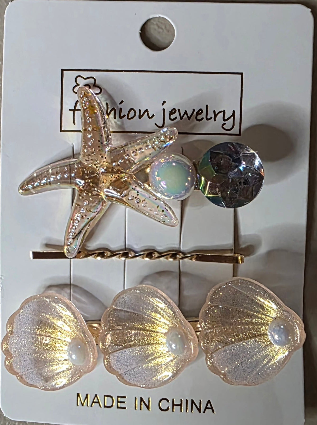 Starfish Hair Pins – Set of 3 Decorative Bobby Pins - Angelique Boutique