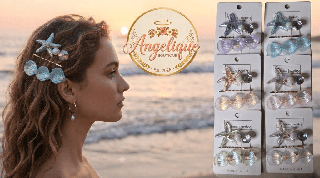 Starfish Hair Pins – Set of 3 Decorative Bobby Pins - Angelique Boutique