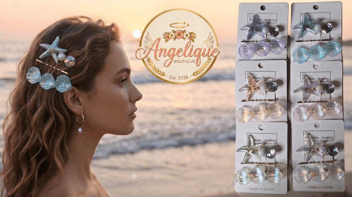 Starfish Hair Pins – Set of 3 Decorative Bobby Pins - Angelique Boutique