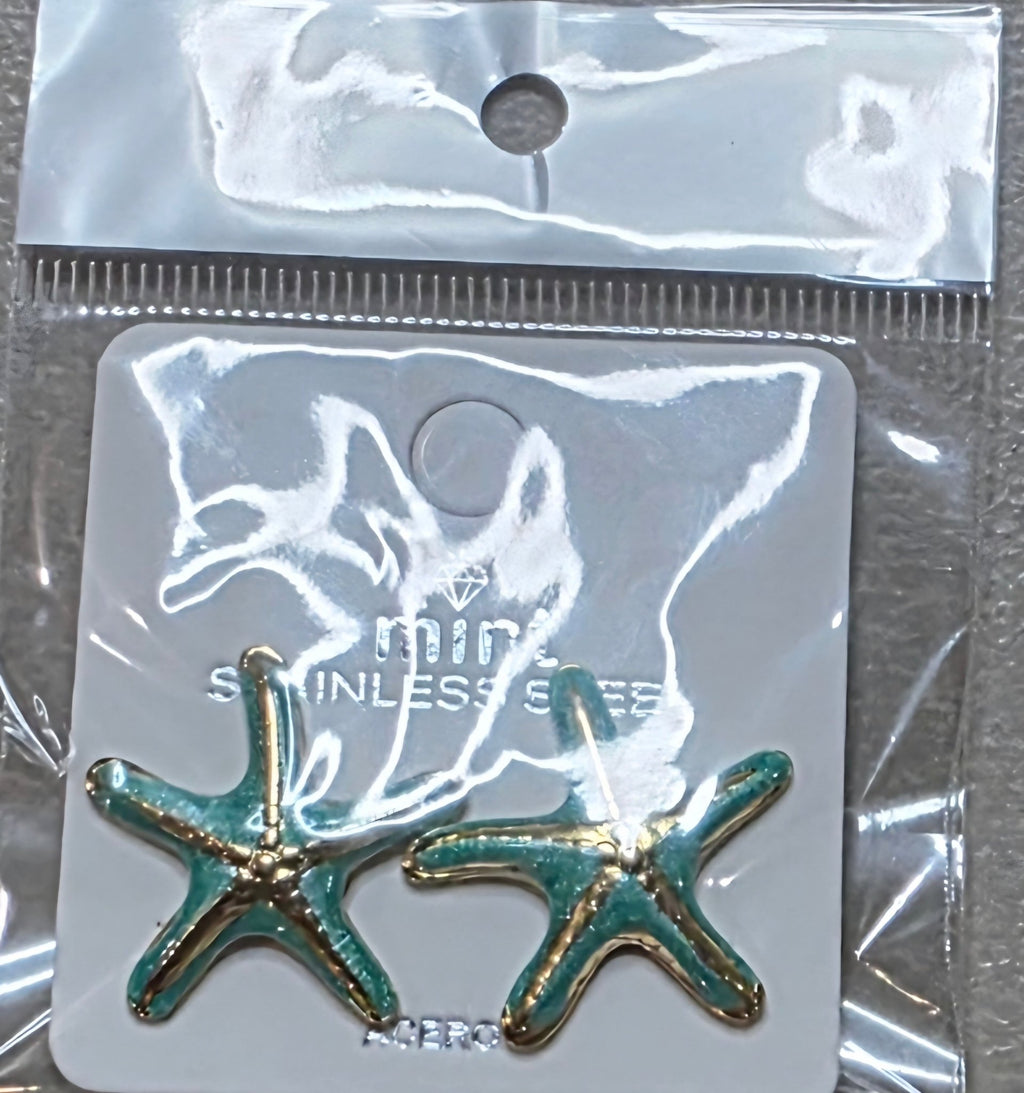 Starfish Stud Earrings – Colorful Enamel Beach Jewelry - Angelique Boutique