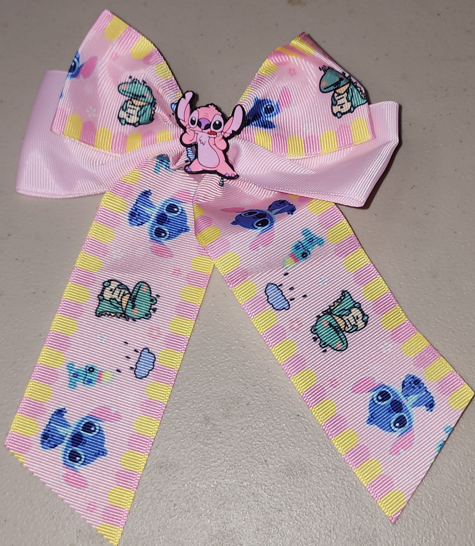 Stitch & Angel Tail Hair Bow Clip for Girls - Angelique Boutique