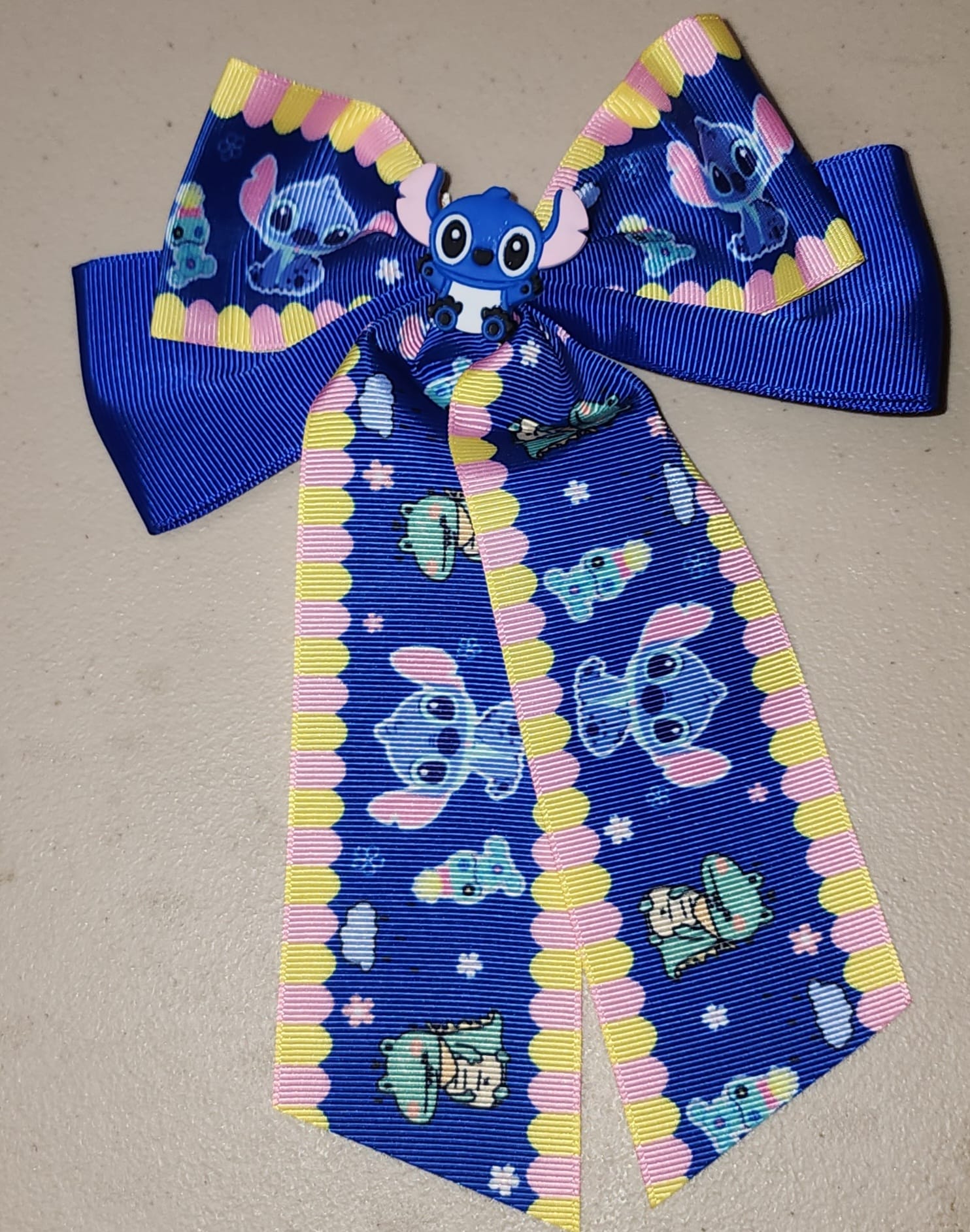 Stitch & Angel Tail Hair Bow Clip for Girls - Angelique Boutique