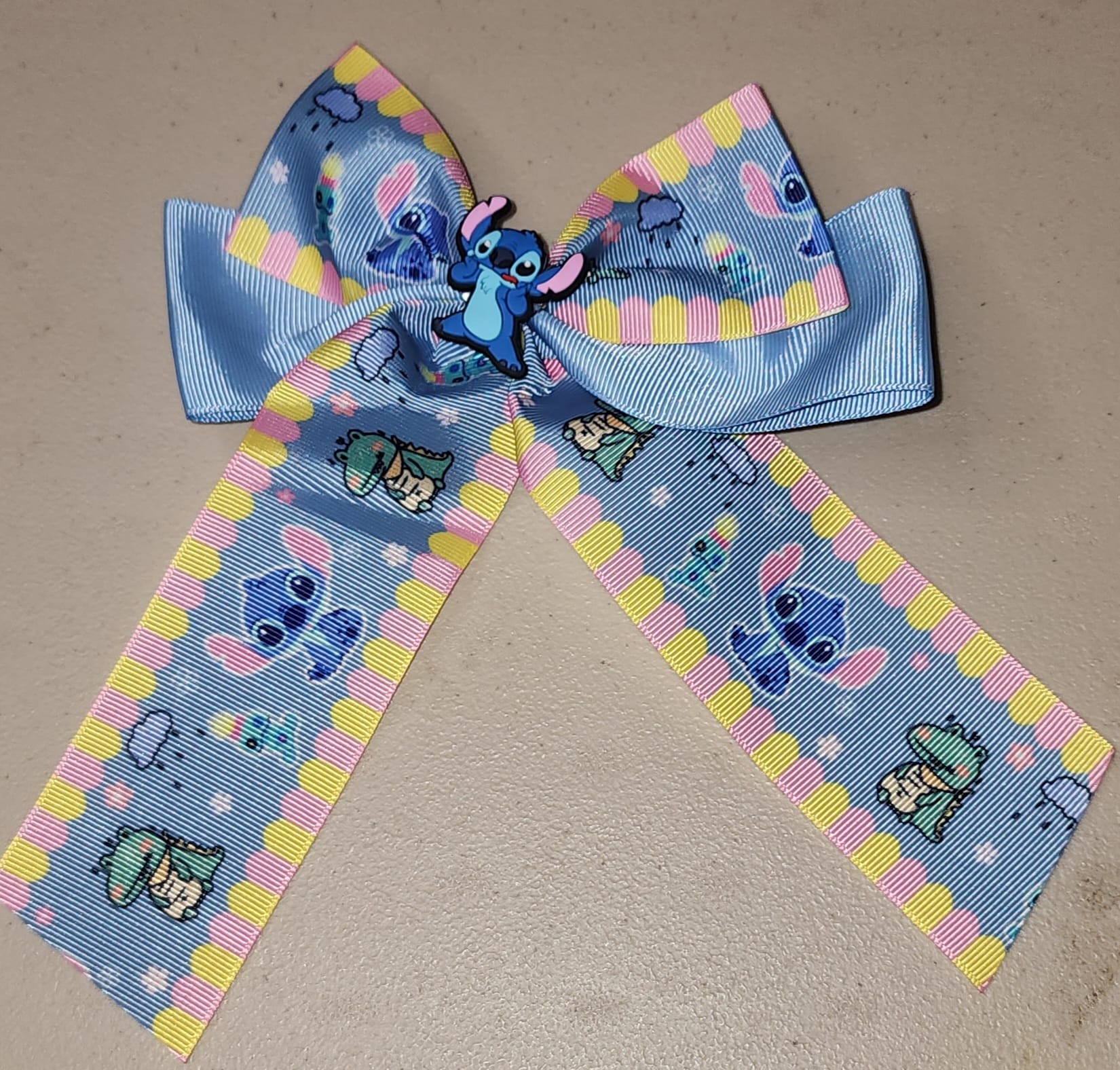 Stitch & Angel Tail Hair Bow Clip for Girls - Angelique Boutique