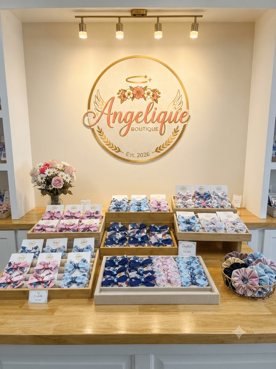 Stitch & Angela Hair Bows for Women & Girls - Angelique Boutique