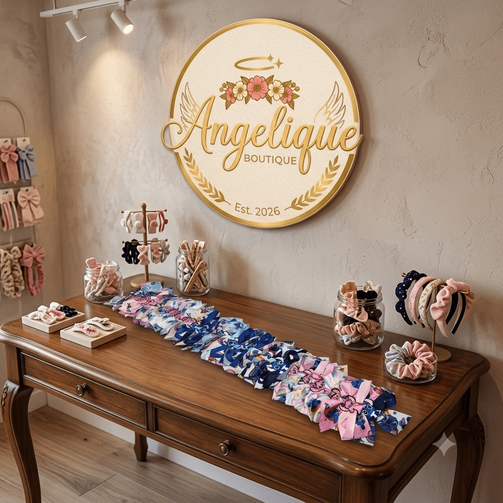 Stitch & Angela Hair Bows for Women & Girls - Angelique Boutique