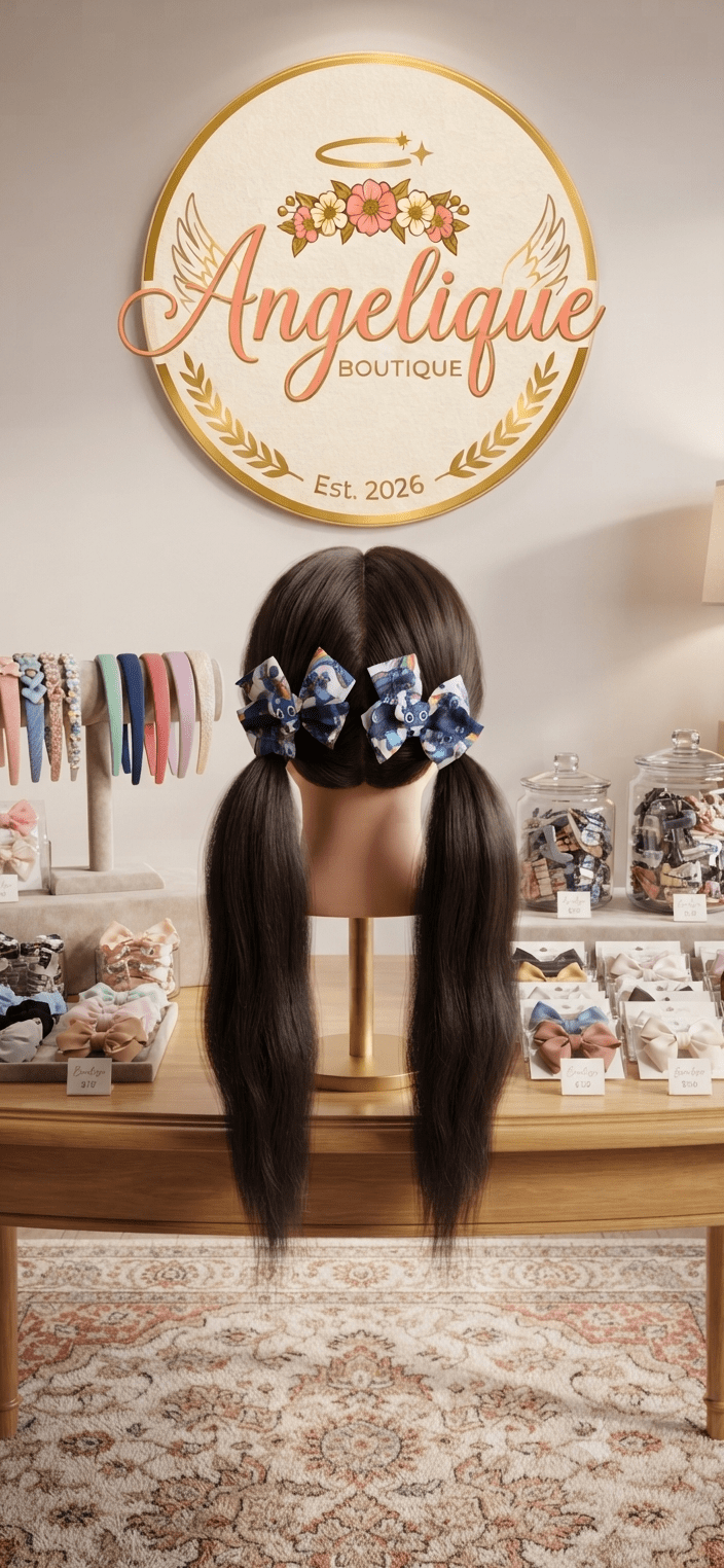 Stitch & Angela Hair Bows for Women & Girls - Angelique Boutique