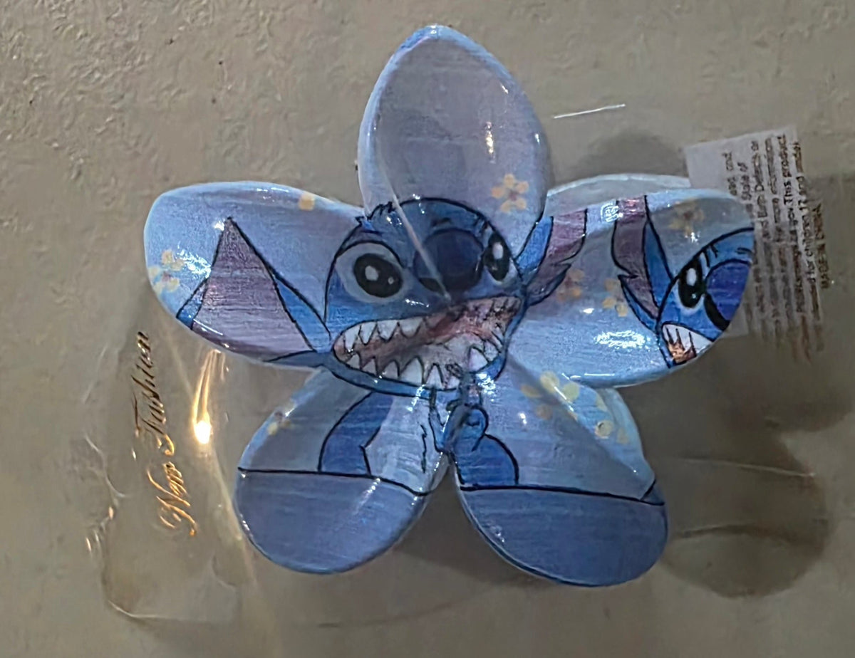 Stitch Flower Hair Clips – Cute Character Hair Accessories - Angelique Boutique