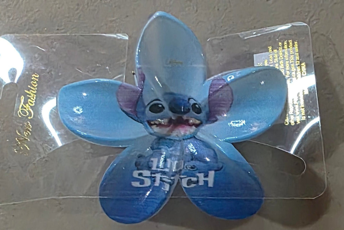 Stitch Flower Hair Clips – Cute Character Hair Accessories - Angelique Boutique