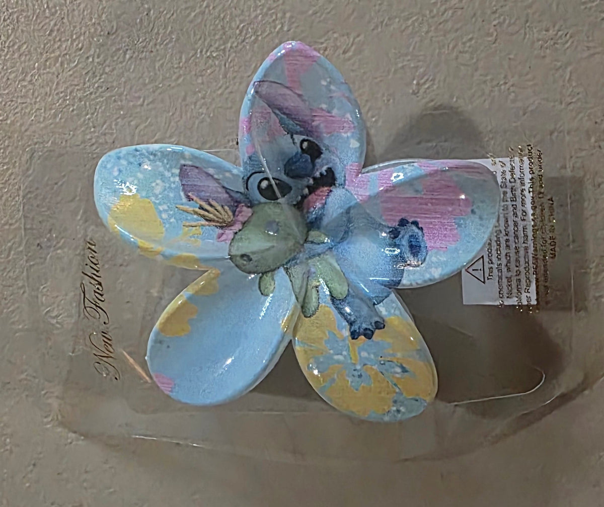 Stitch Flower Hair Clips – Cute Character Hair Accessories - Angelique Boutique