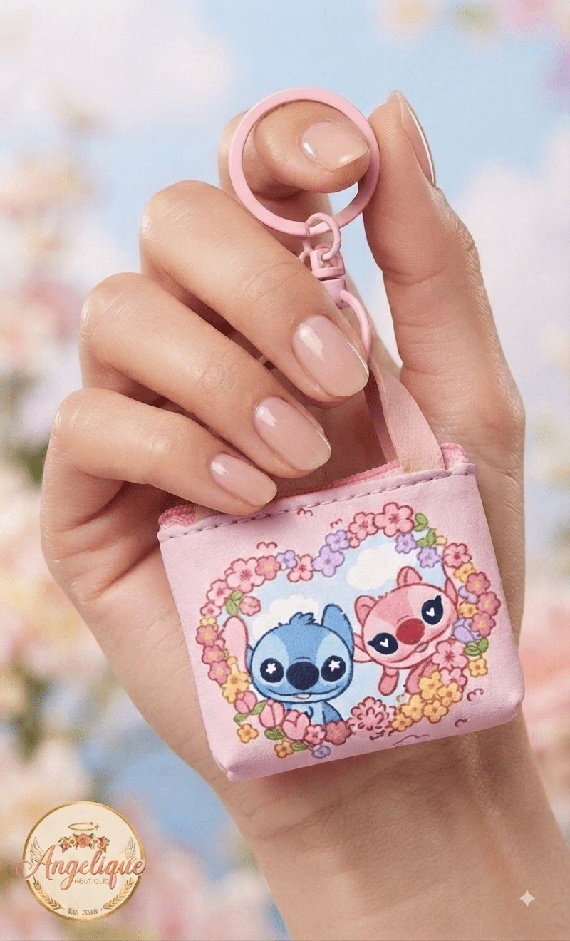 Stitch Mini Purse Keychain Bag Charm – 3 Designs - Angelique Boutique