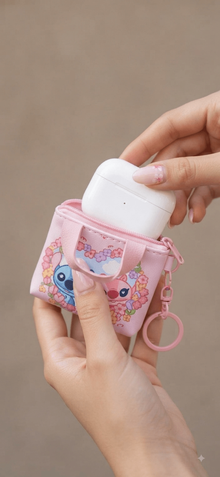 Stitch Mini Purse Keychain Bag Charm – 3 Designs - Angelique Boutique